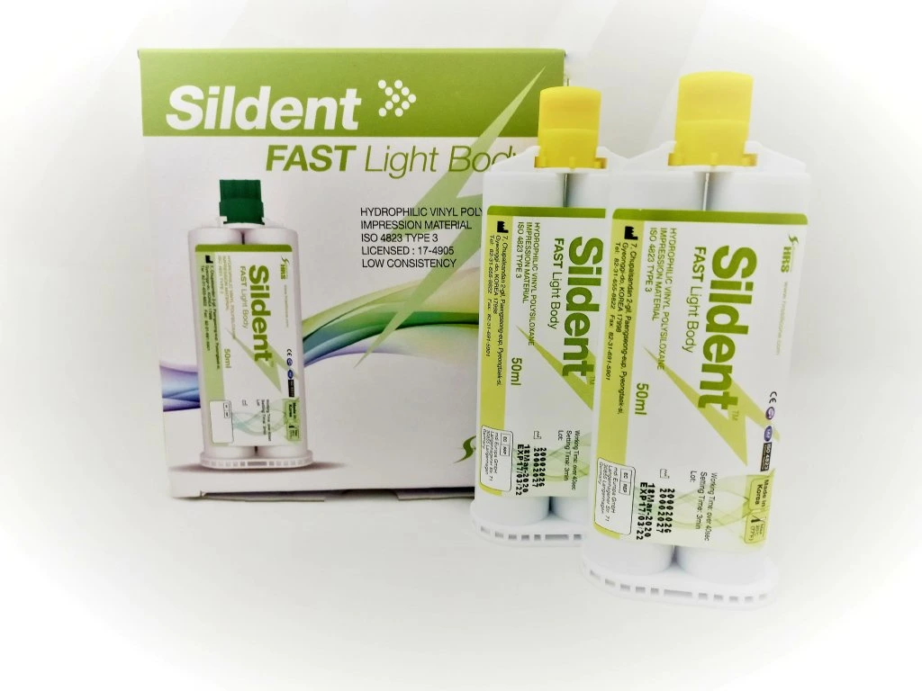 SILDENT Fast Light Body HYDROPHILIC VINYL POLYSILOXANE IMPRESSION MATERIAL ISO 4823 TYPE 3 50ML